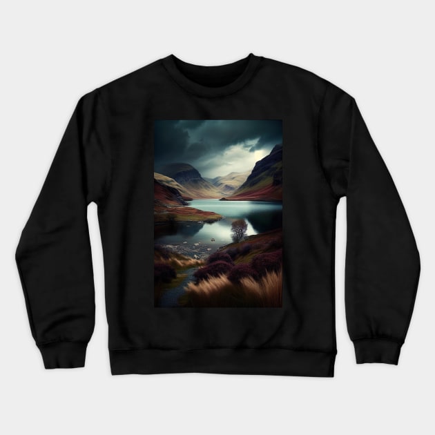 Great Britain Landscape Crewneck Sweatshirt by unrealartwork